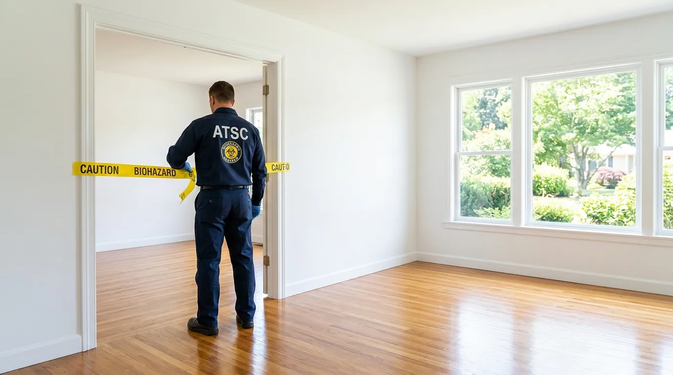 Certified biohazard cleanup crew performing Decomposition Cleanup in Independent Hill